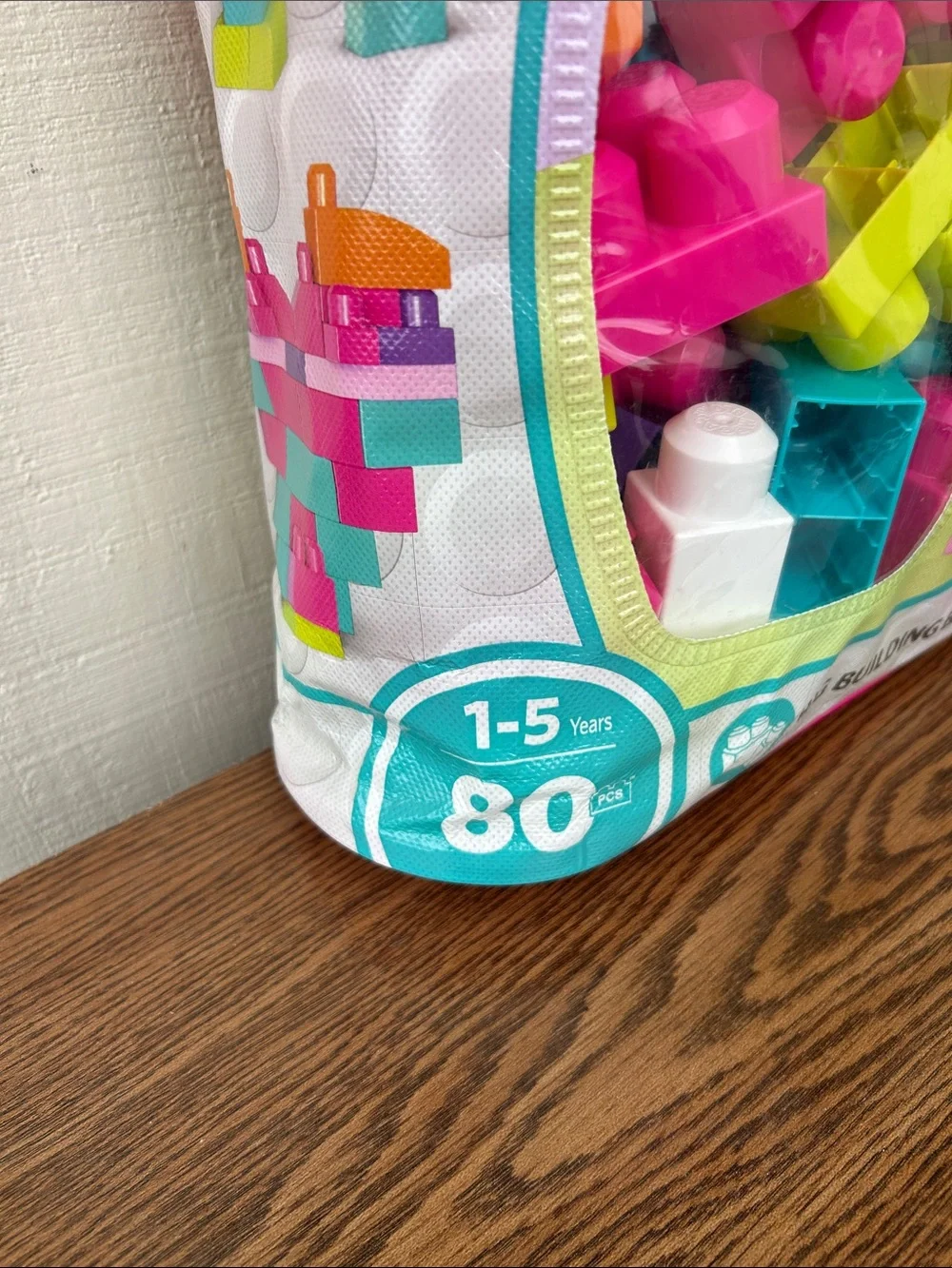 Big Building Bag - Pink Multicolor Kids Blocks New never open!